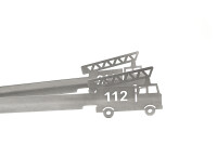 Grillzange Motiv Feuerwehr Leiterwagen