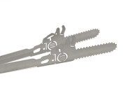 Grillzange Motiv Motorsäge