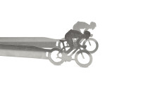 Grillzange Motiv Fahrrad Rennradfahrer