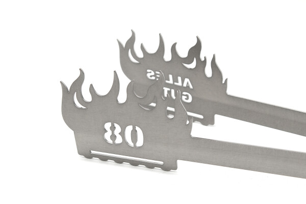 Grillzange Flamme Alles Gute 80