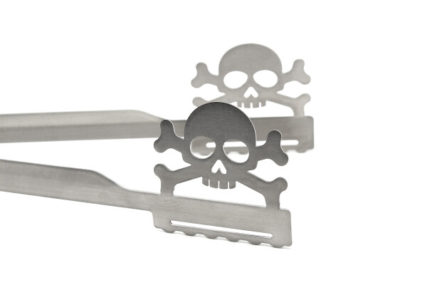 Grillzange Motiv Totenkopf / Skull