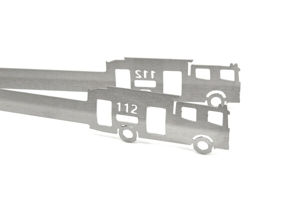 Grillzange Motiv Feuerwehr 112