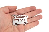 Schlüsselanhänger Feuerwehr Leiterwagen