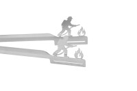 Grillzange Motiv Feuerwehrmann / Feuerwehrfrau